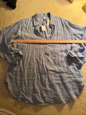 GAP women linen Light Blue Linen Casual  Shirt